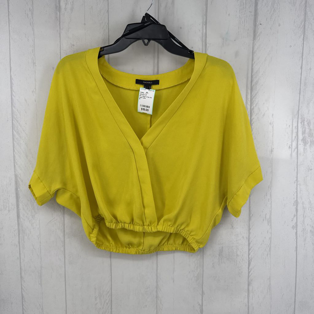 M v-neck crop s/s top