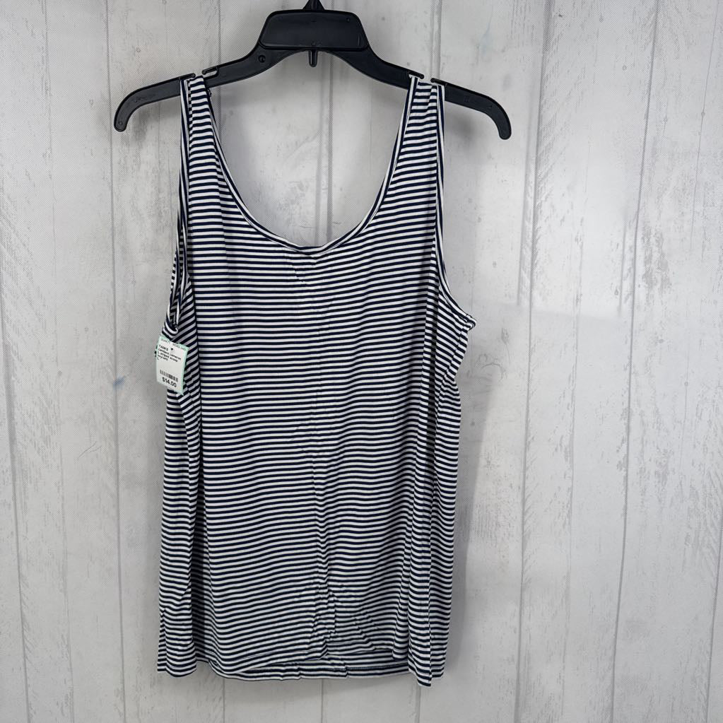 L striped scoop neck tank