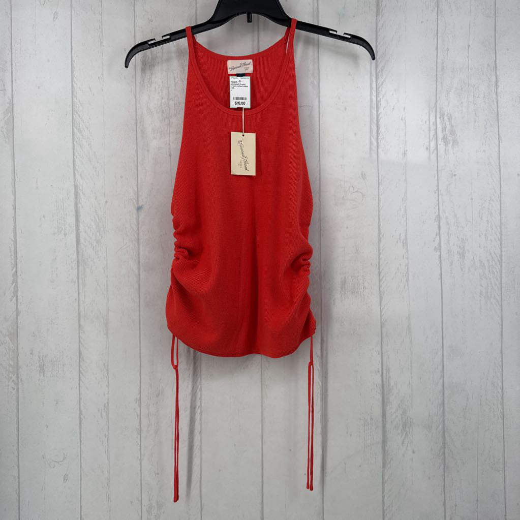 L knit ruched sides tank