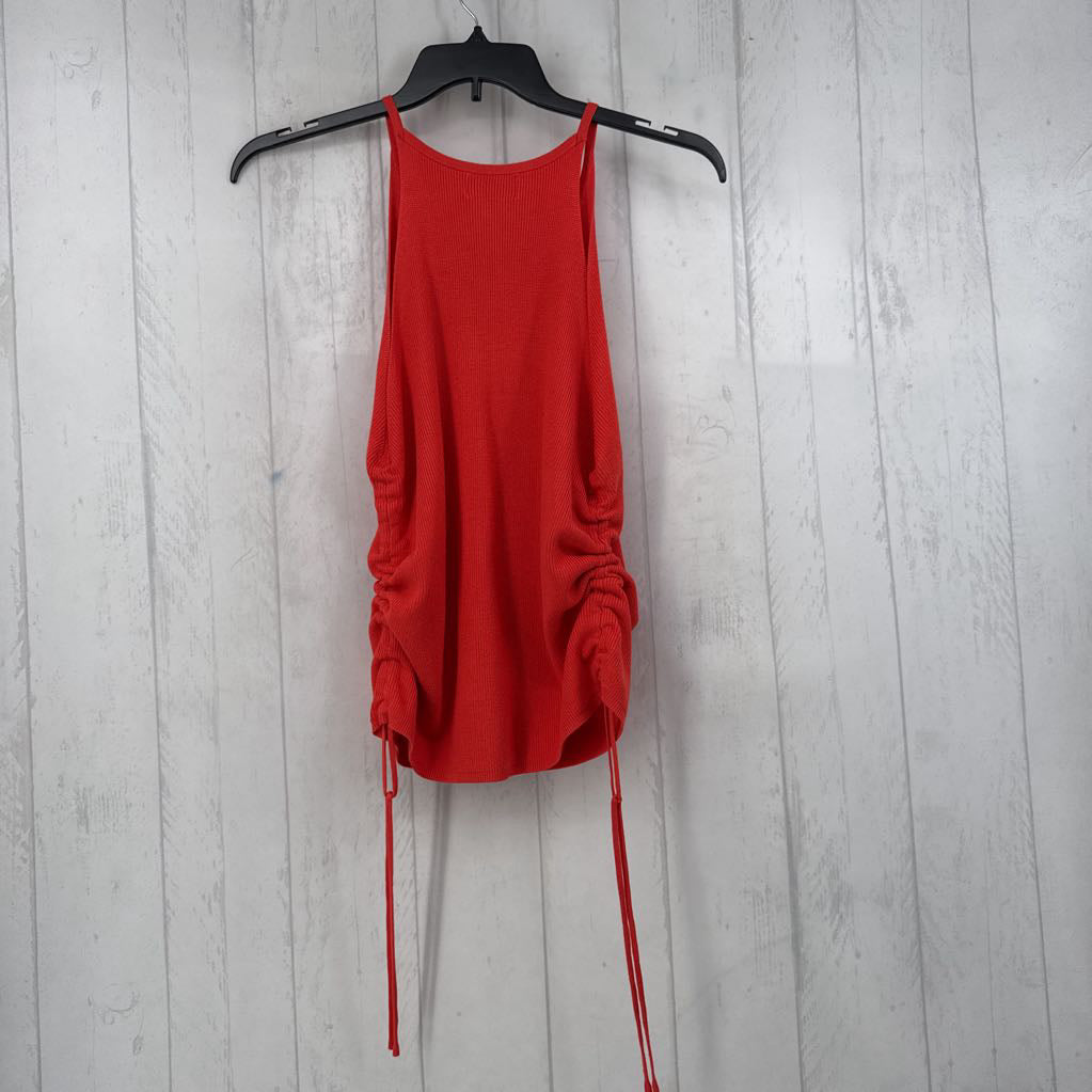 L knit ruched sides tank
