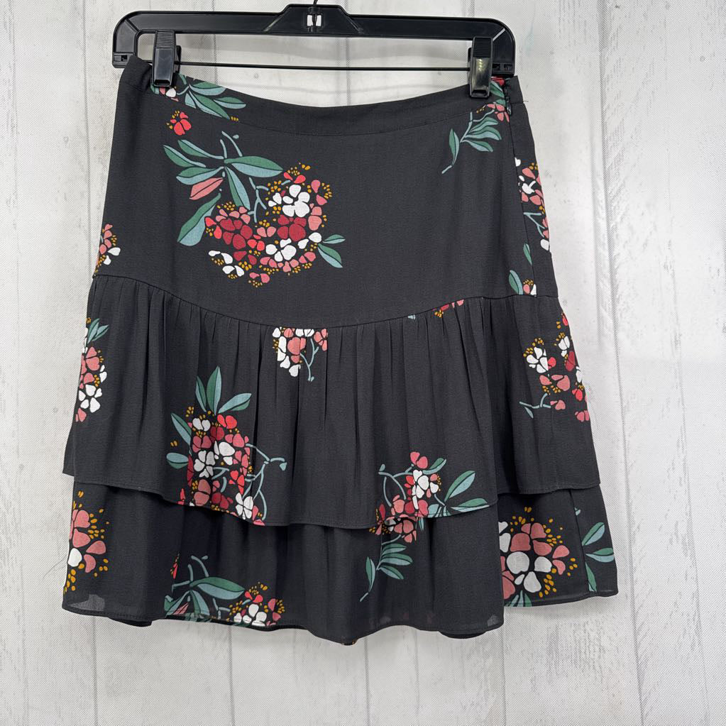 2 flo print pleated skirt