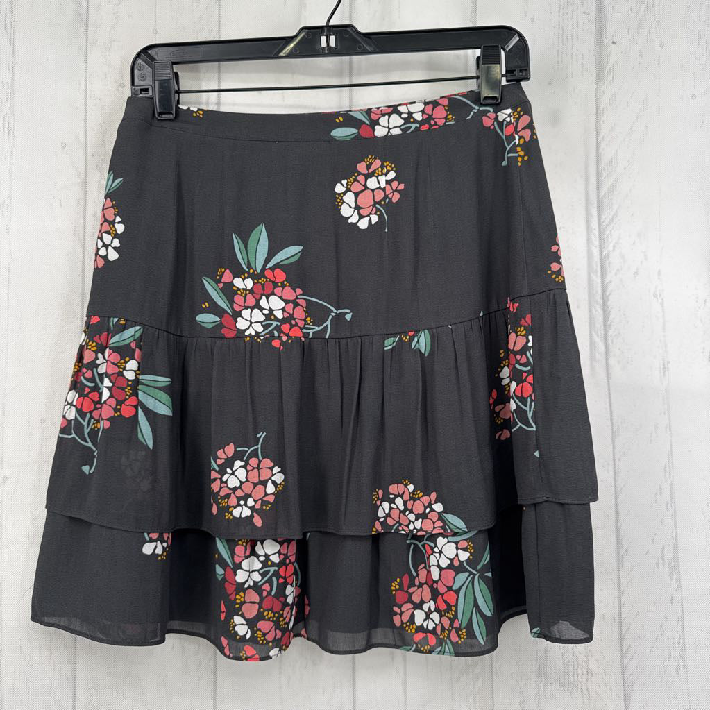 2 flo print pleated skirt