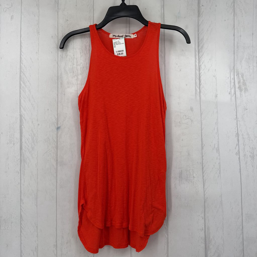 OS round neck hi-lo tank
