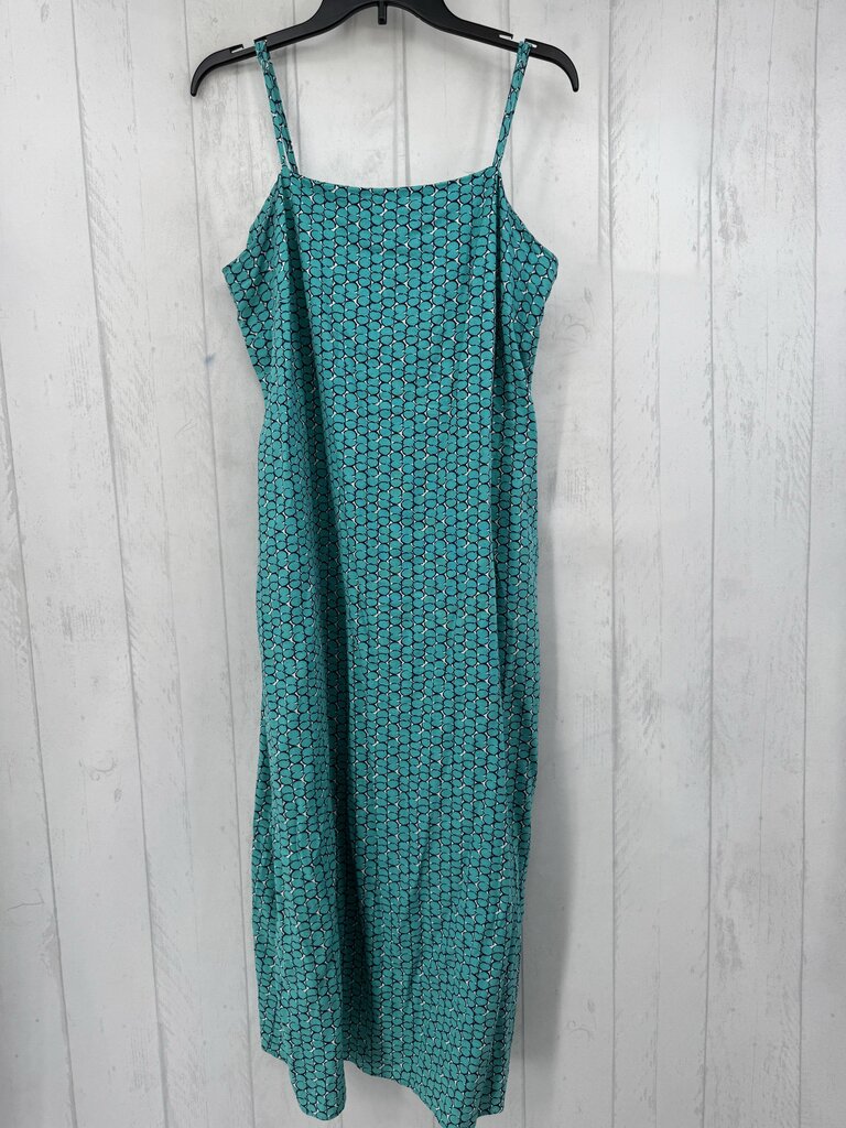 L circles print linen-blend sundress