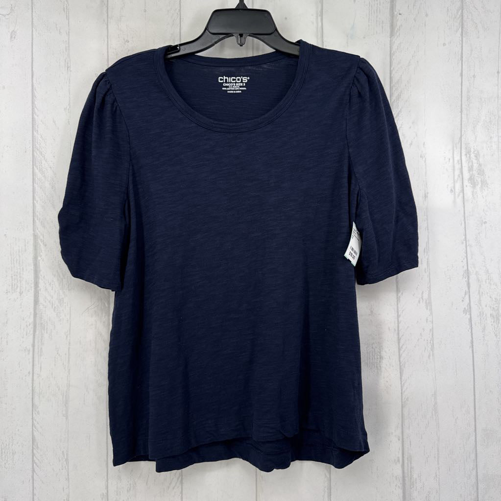 XL scoop neck ruched s/s tee