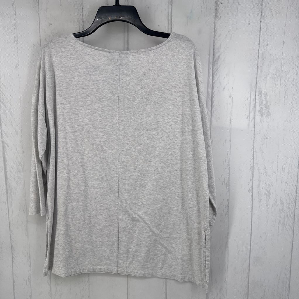 L bateau neck 3/4 slv tee