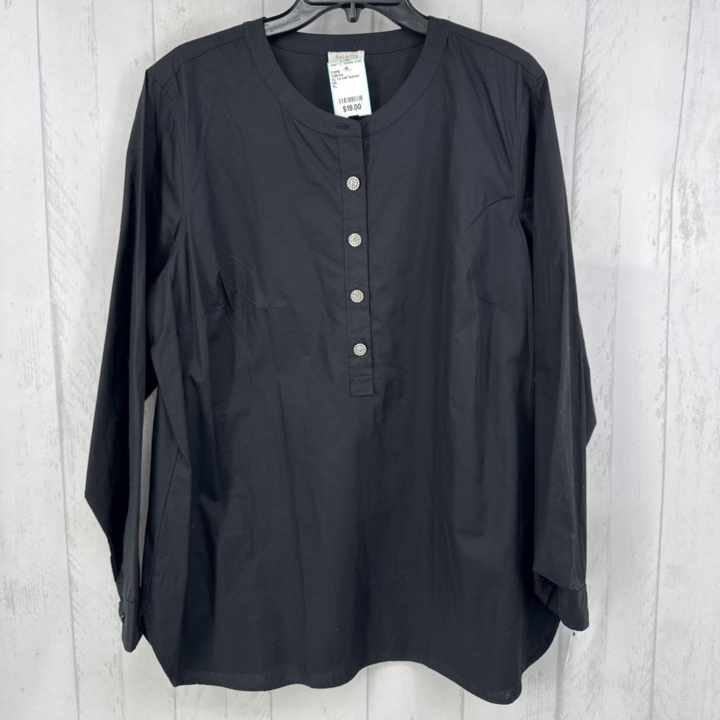 XL l/s half button shirt