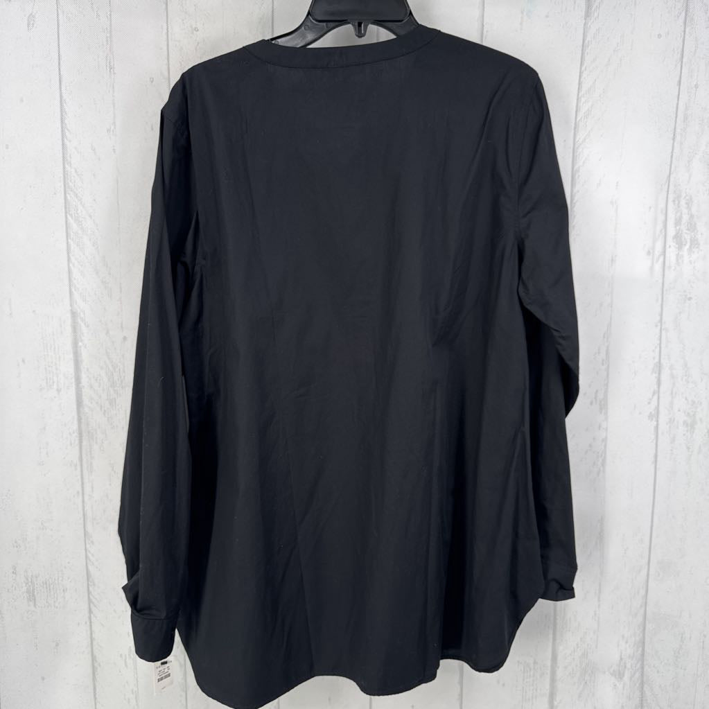XL l/s half button shirt