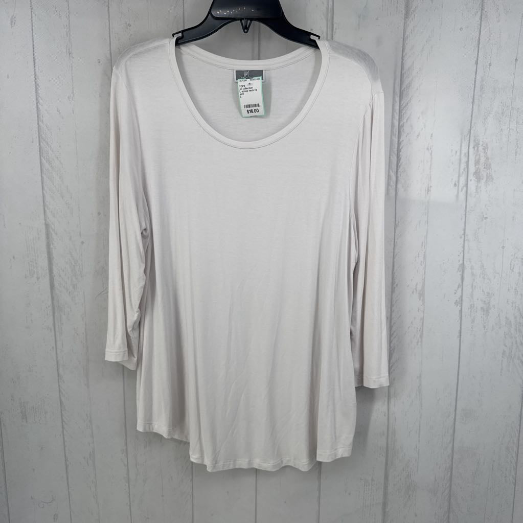 L scoop neck l/s tee