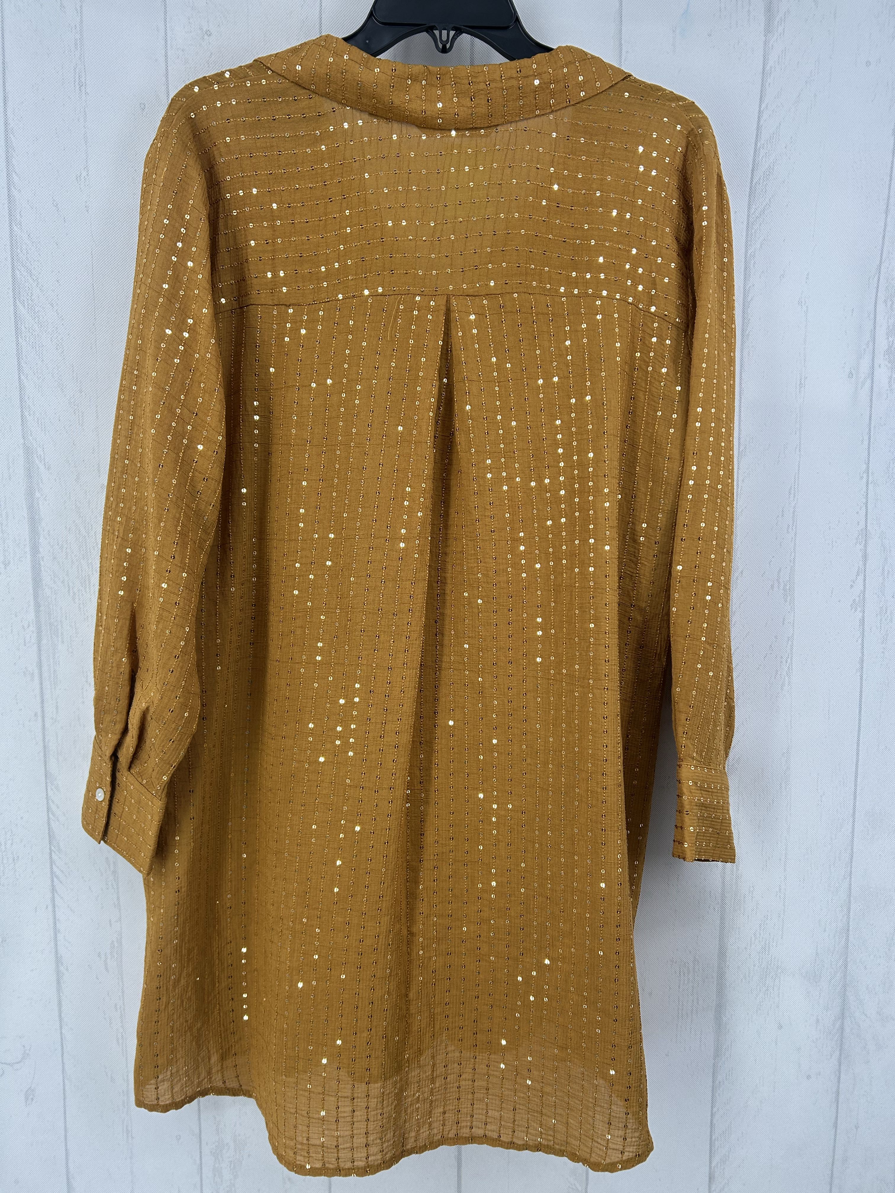 LP l/s sequin button down shirt