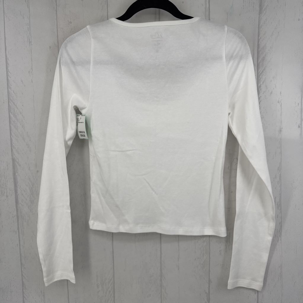 M scoop neck l/s crop tee