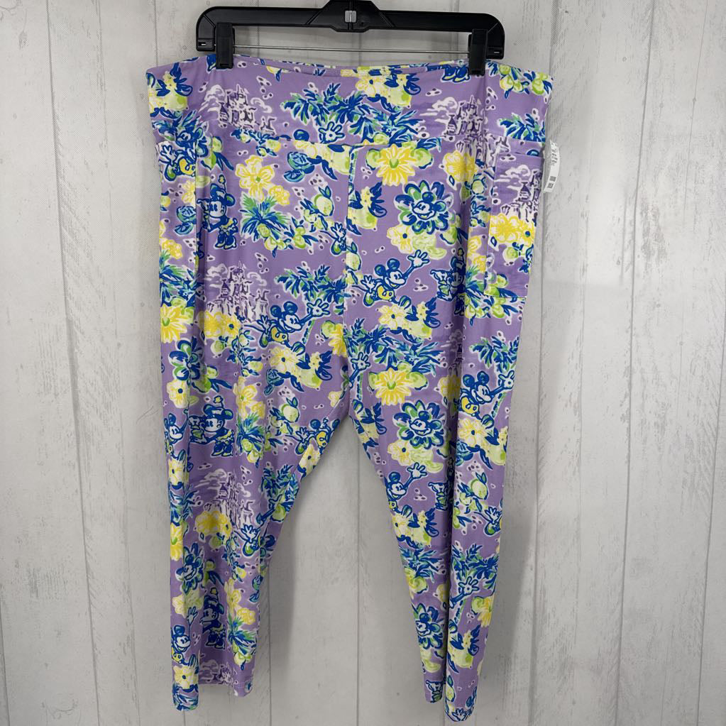 2X T/C mickey mouse & flo print legging