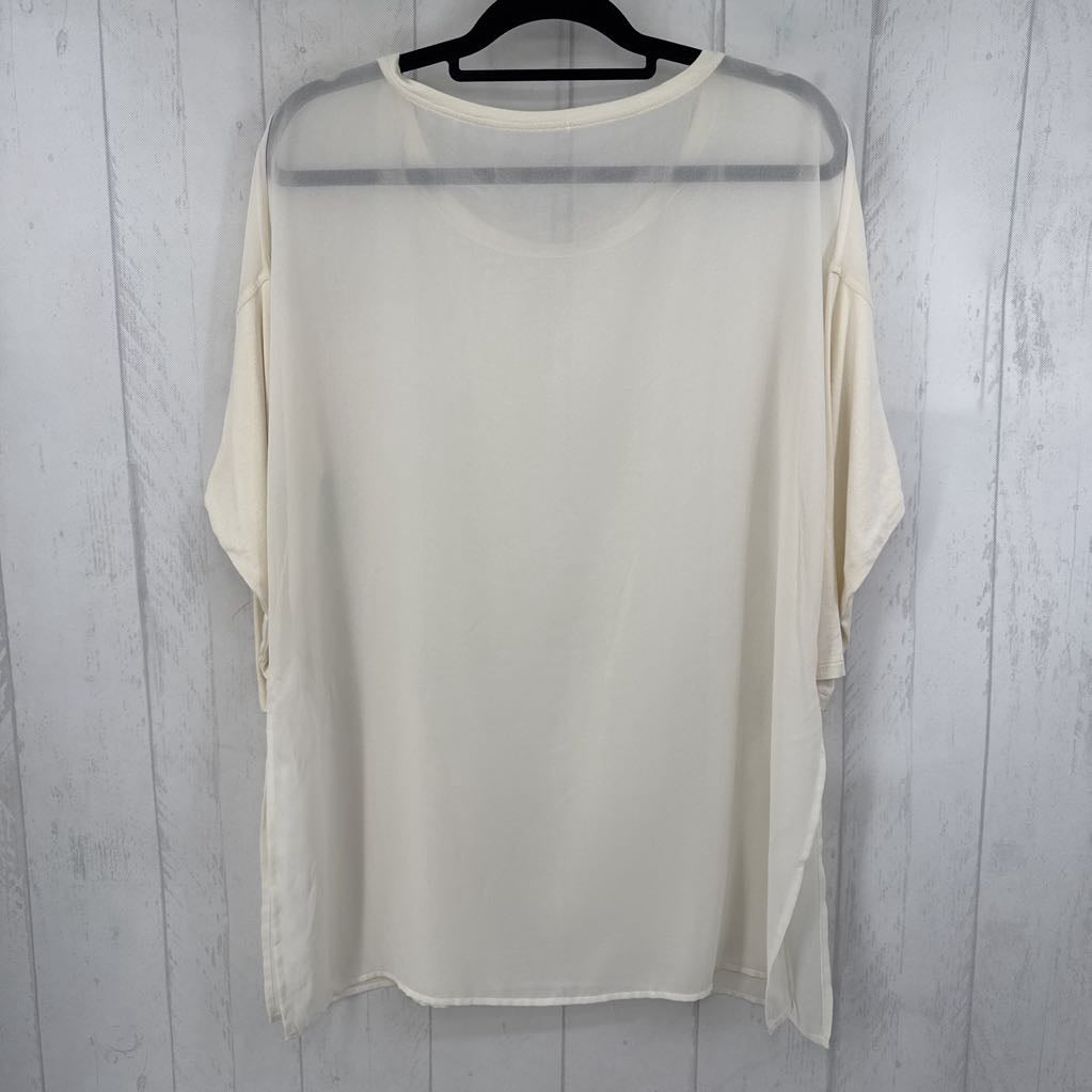 L semi sheer l/s tunic