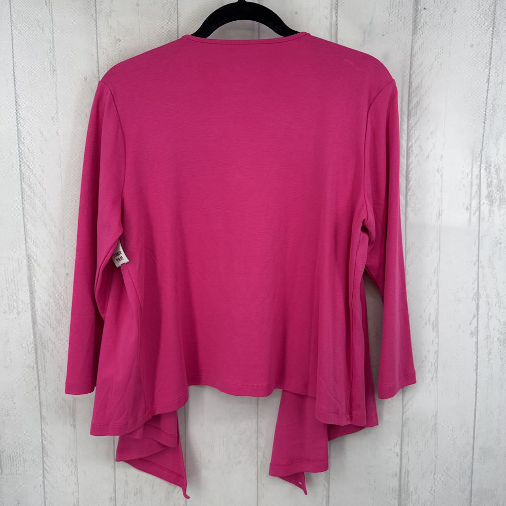 M tie front 3/4 slv cardi