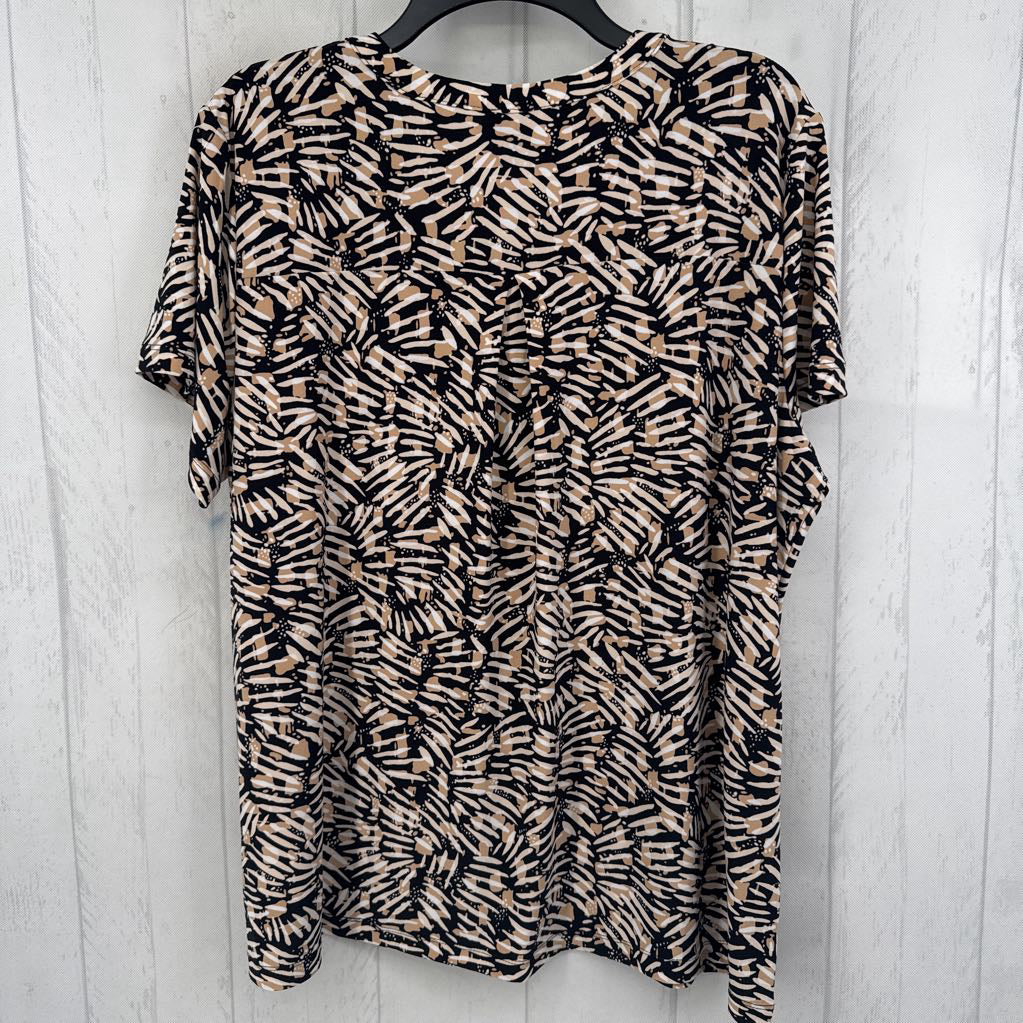 R59 XL printed 1/2 zip s/s top