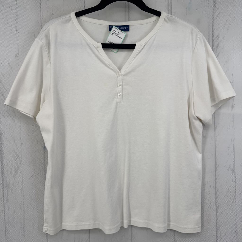L split neck s/s tee