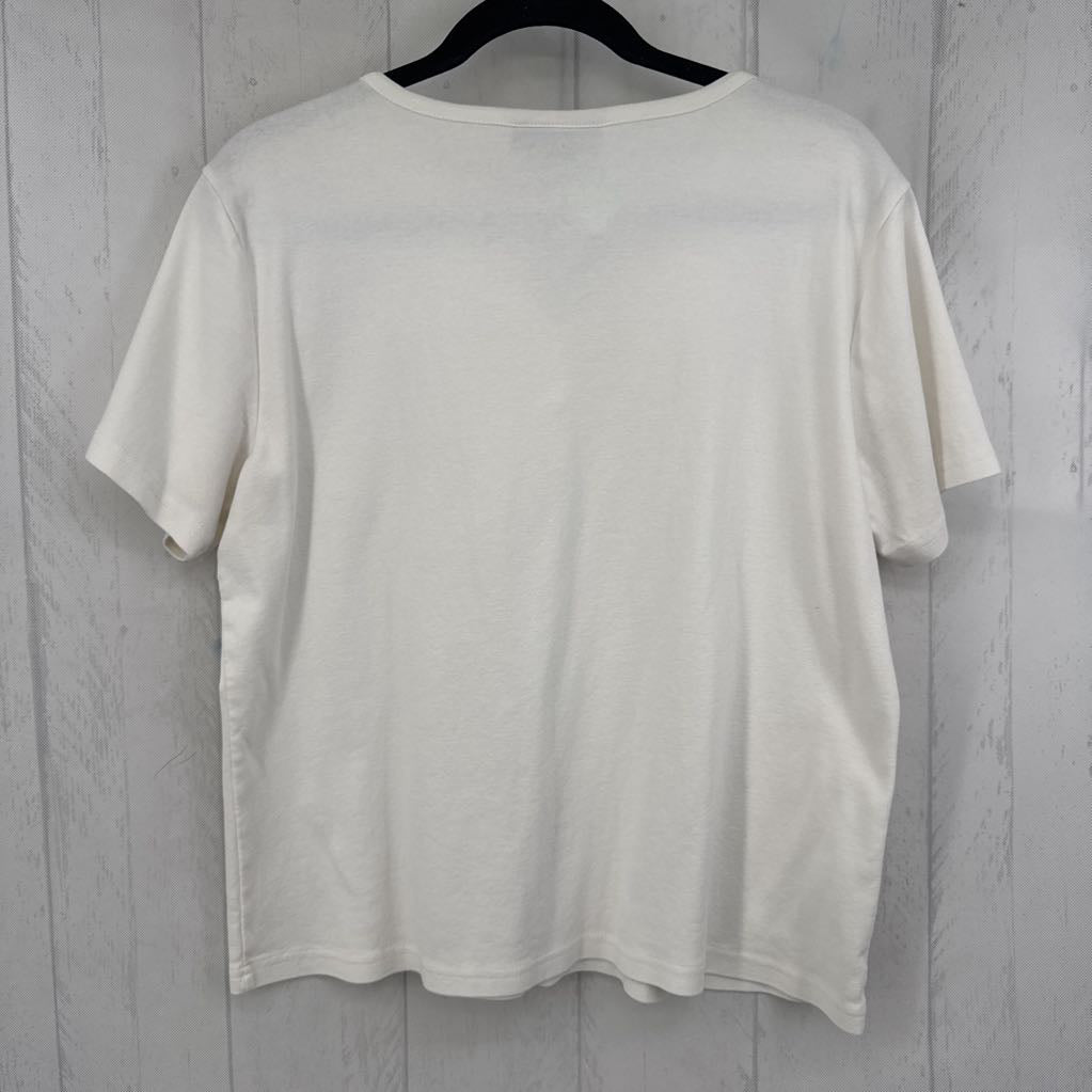 L split neck s/s tee