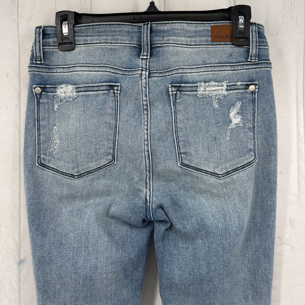 5 frayed hem skinny fit jean
