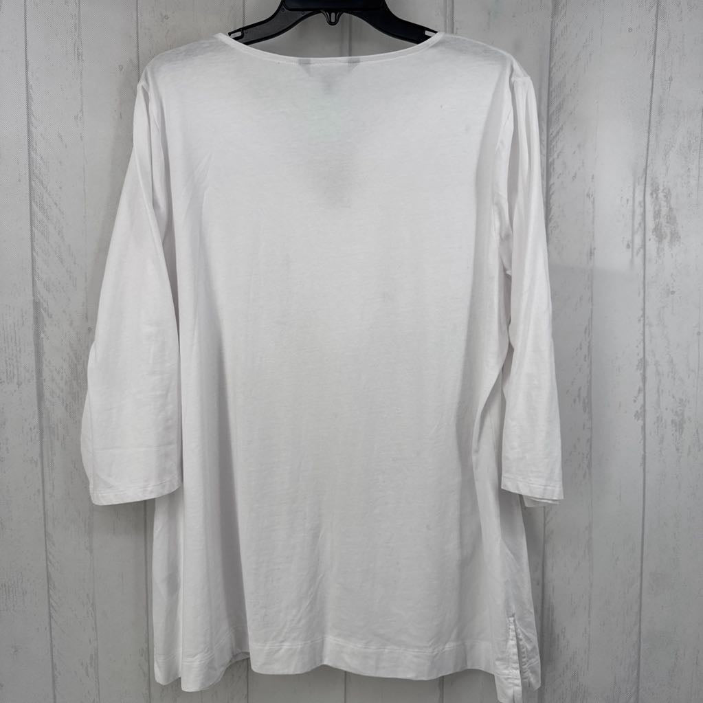 1X split neck 3/4 slv tunic