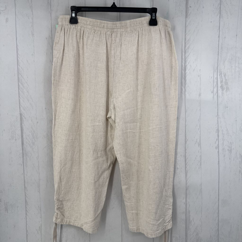 L linen blend capris