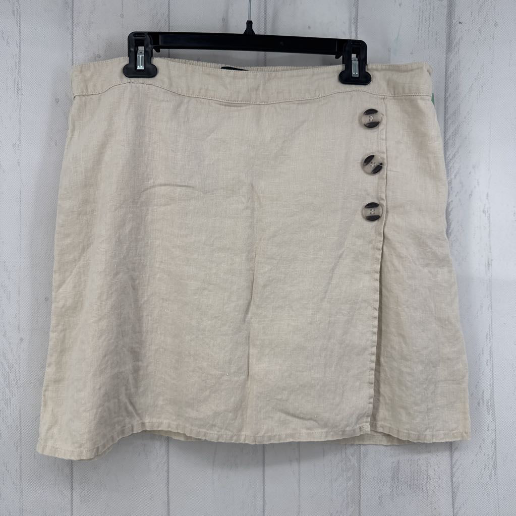 XL linen skort