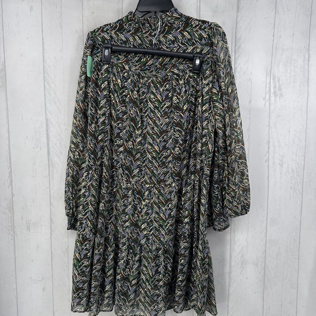 L 2pc herringbone pattern skirt set