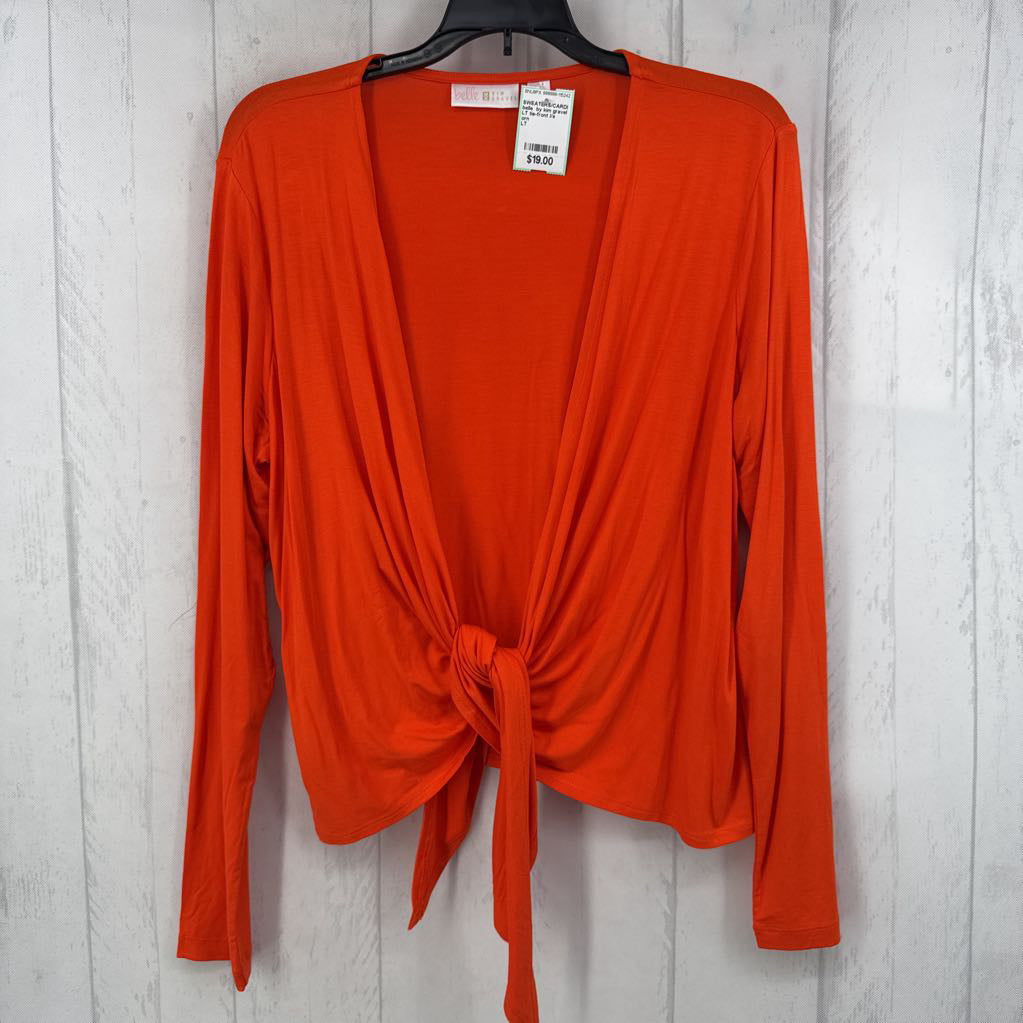 LT tie-front l/s cardi