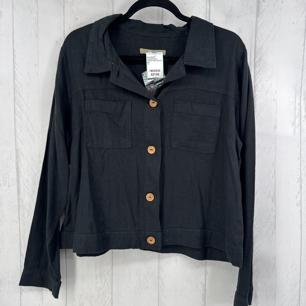 M linen blend jacket