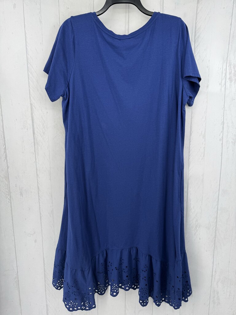 XL eyelet hem s/s dress