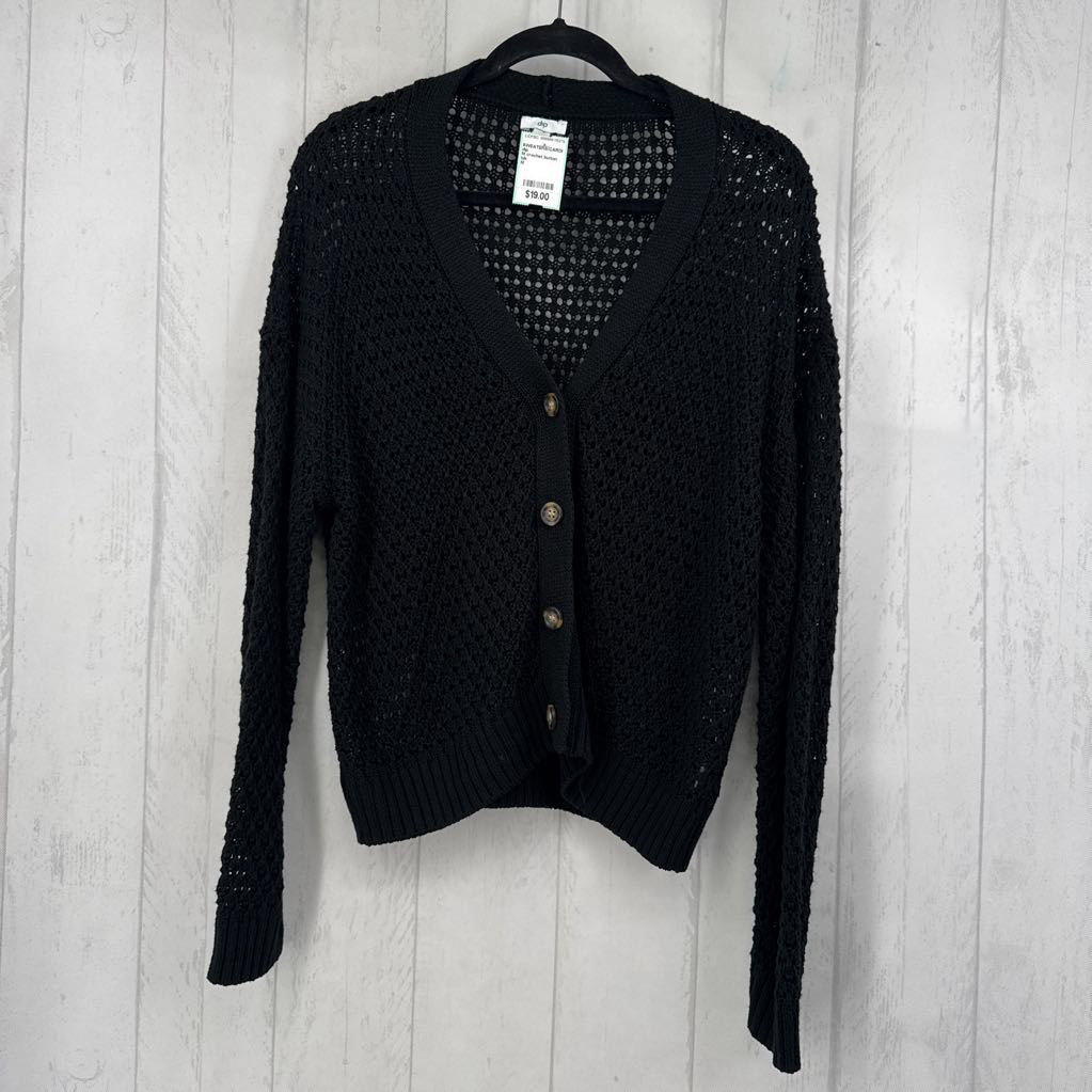 M crochet button down cardi