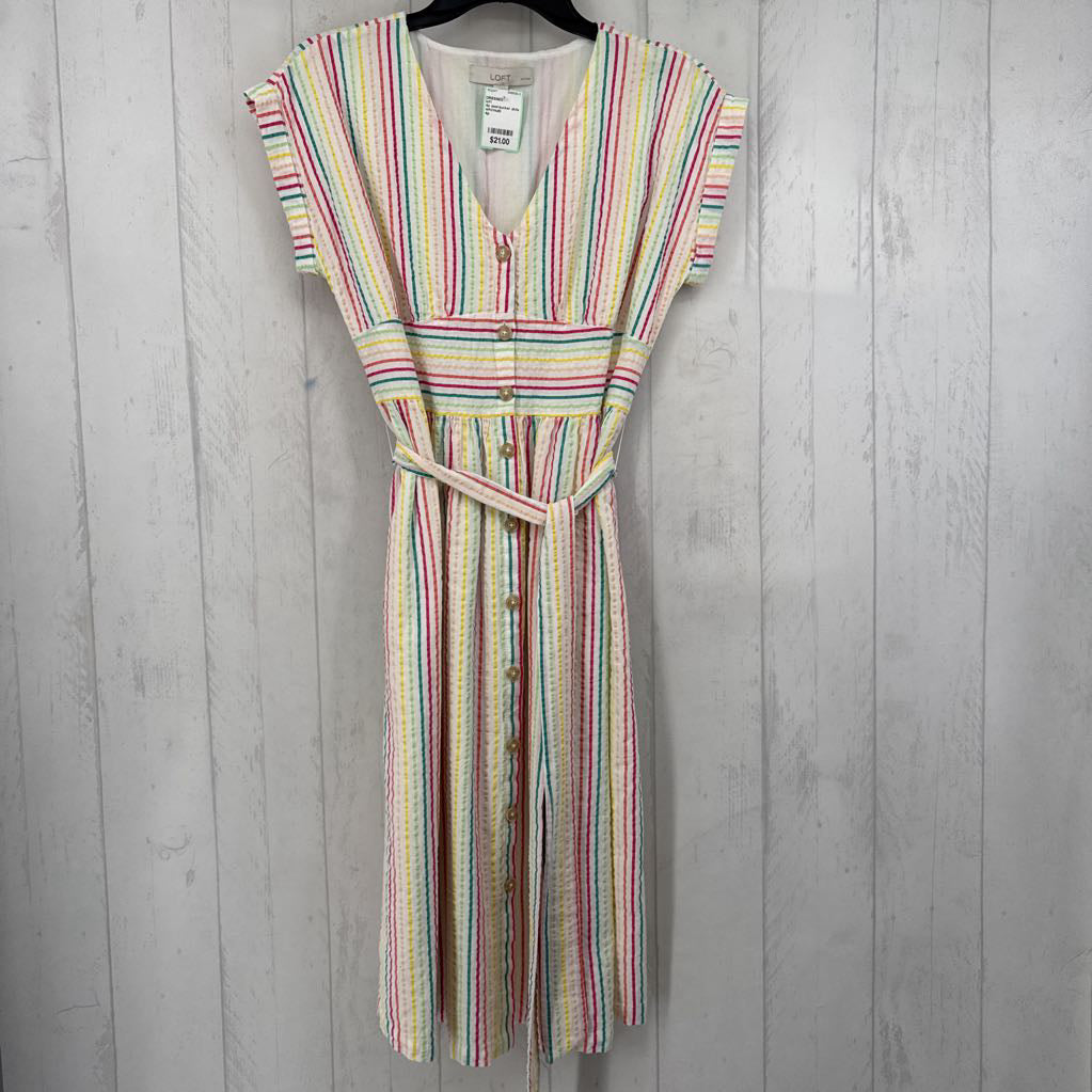 4p seersucker slvls belted dress