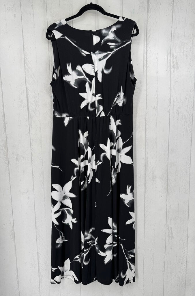 16 flo print slvls maxi dress