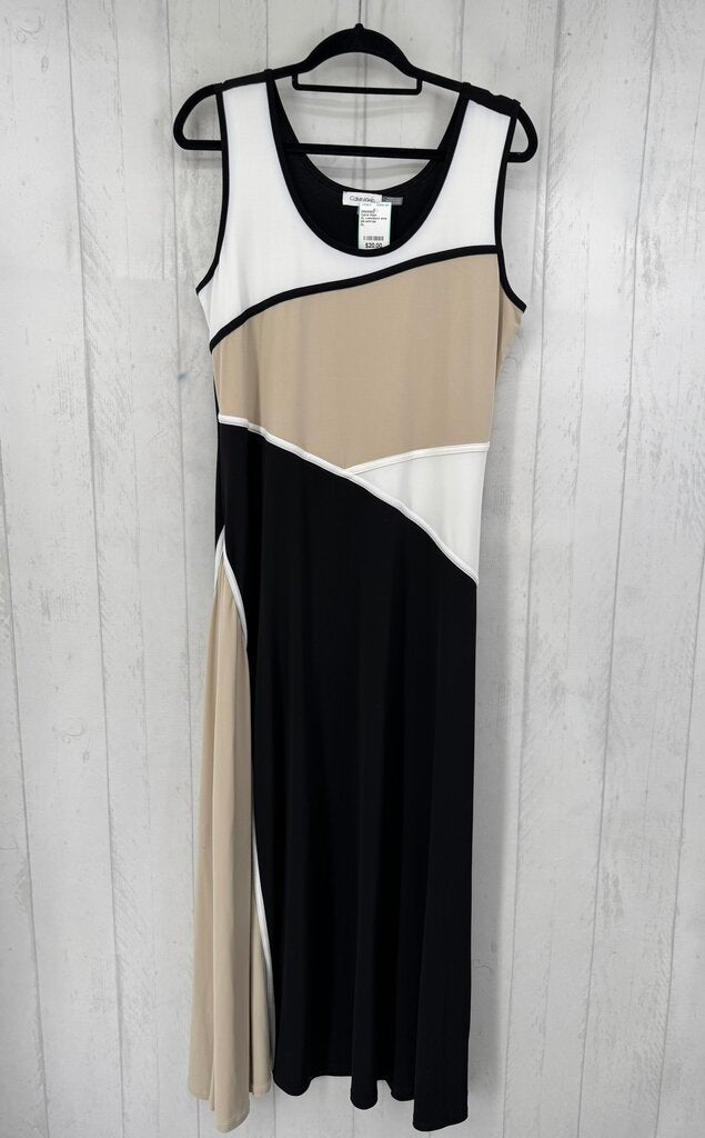 XL colorblock slvls maxi dress
