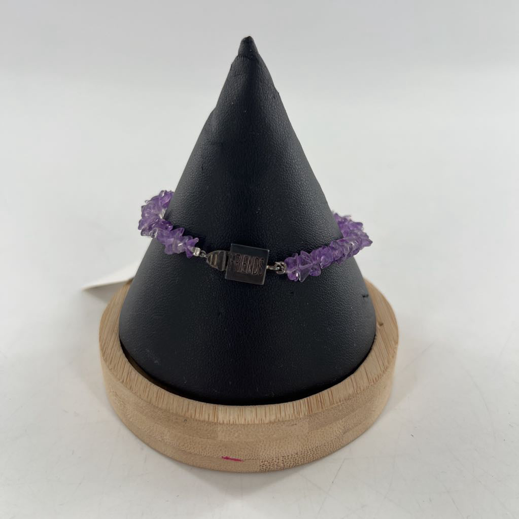 purple gemstone friends bracelet