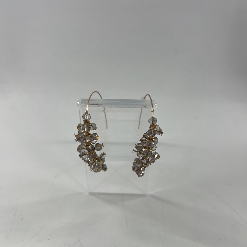 beaded half hoop earrings
