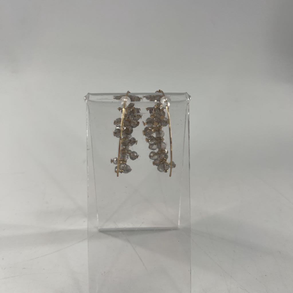 beaded half hoop earrings