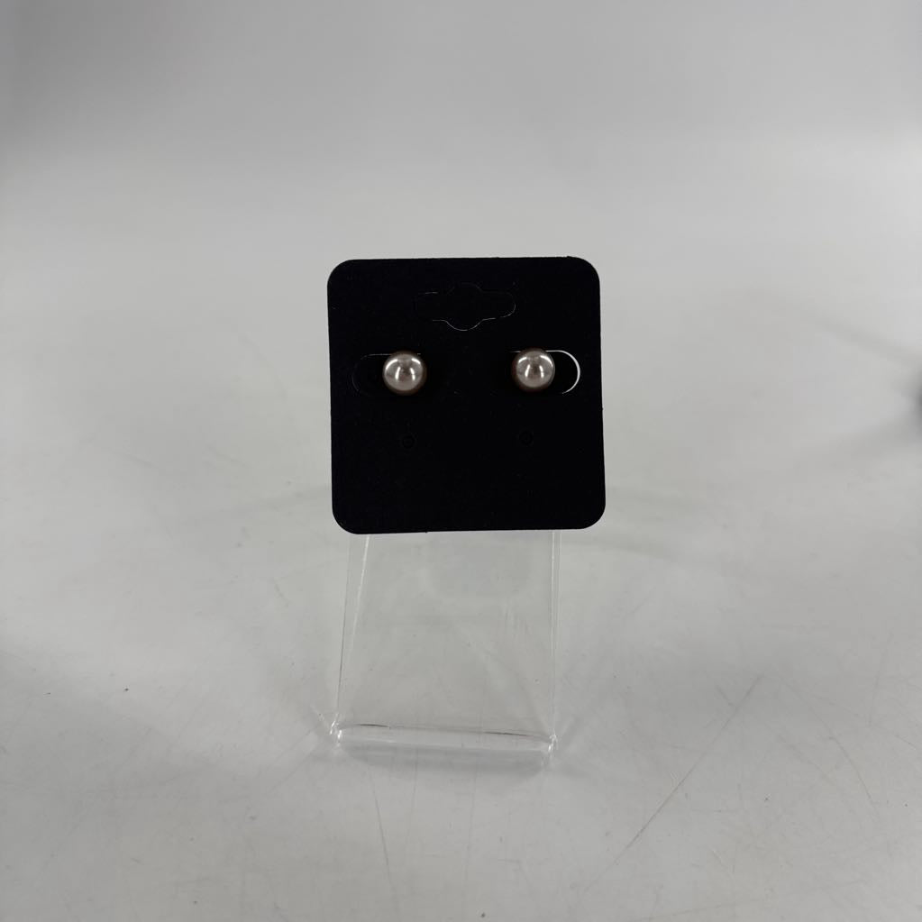 silver ball post earrings
