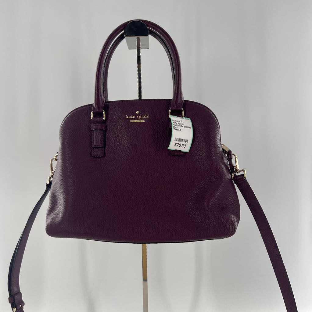 dual handle pebbled satchel