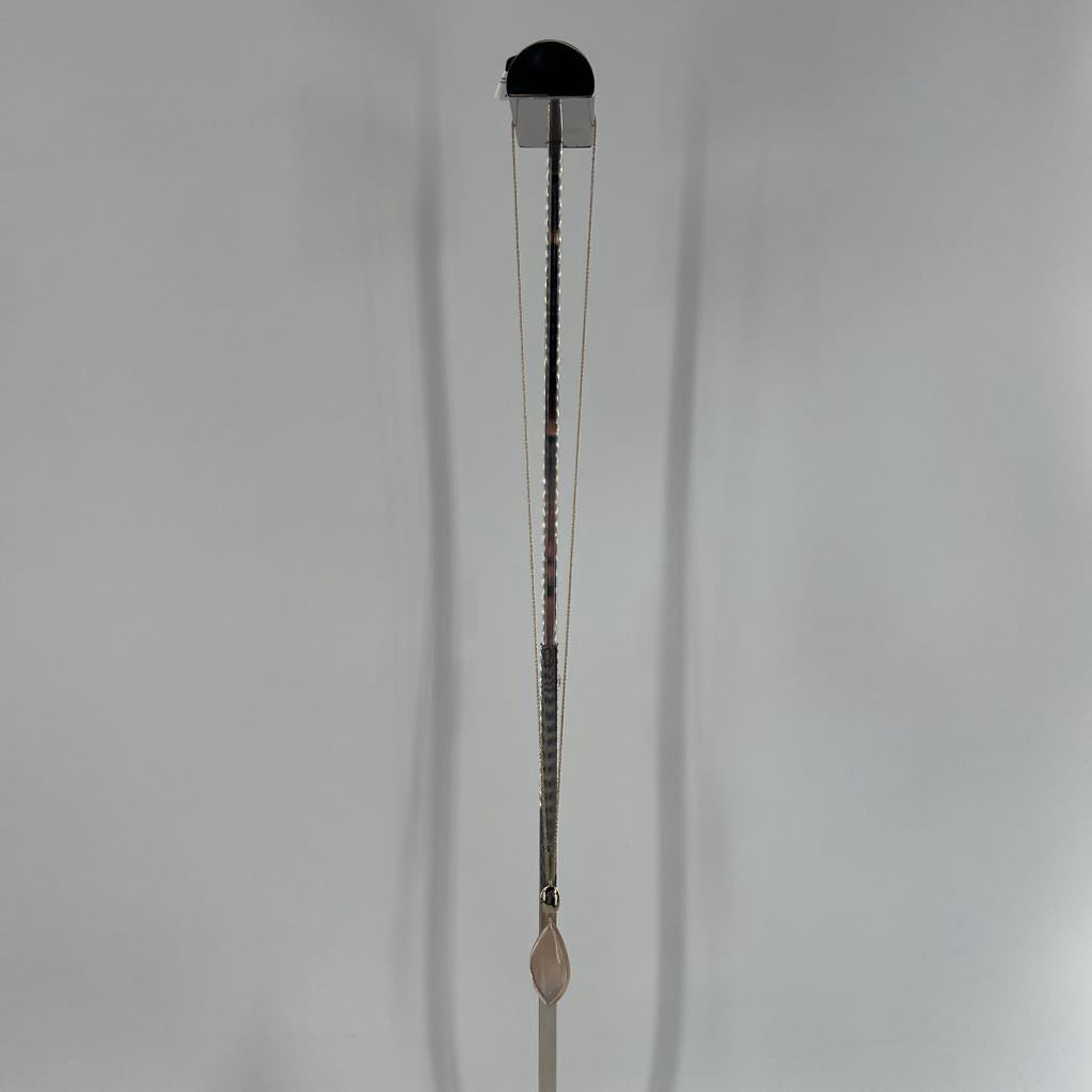 19" gold tone iridescent pendant necklace