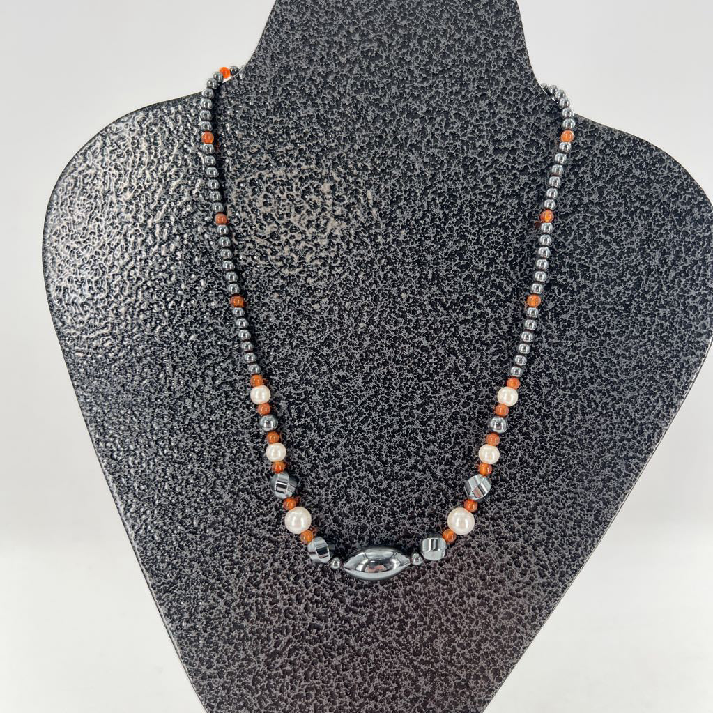 metal beaded necklace