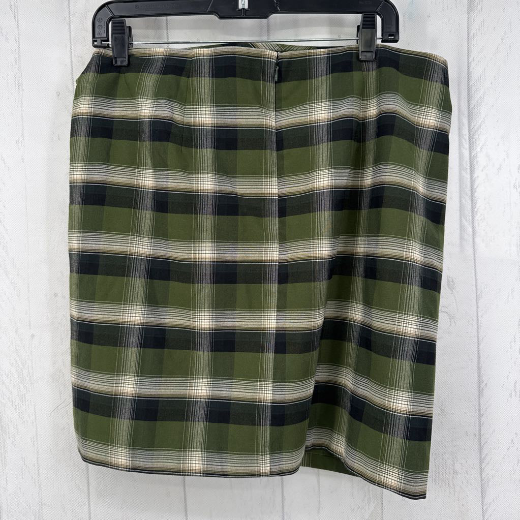 12 plaid wrap skirt