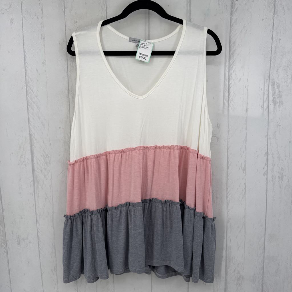 2X tiered v-neck tank