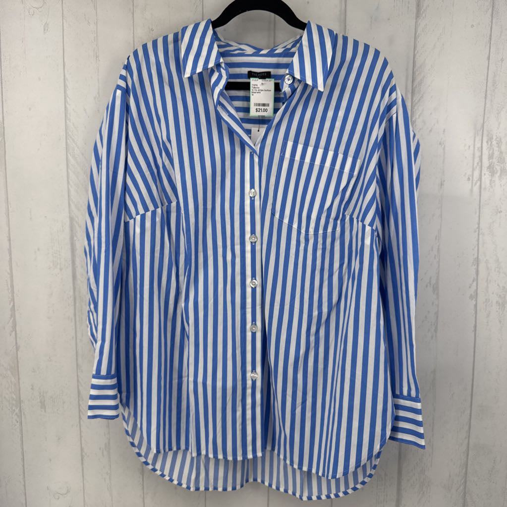 1x l/s stripe button shirt