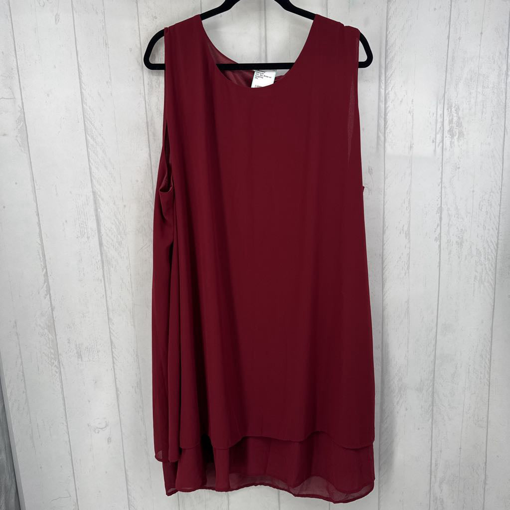 4XL 2pc dress w/ sheer overlay
