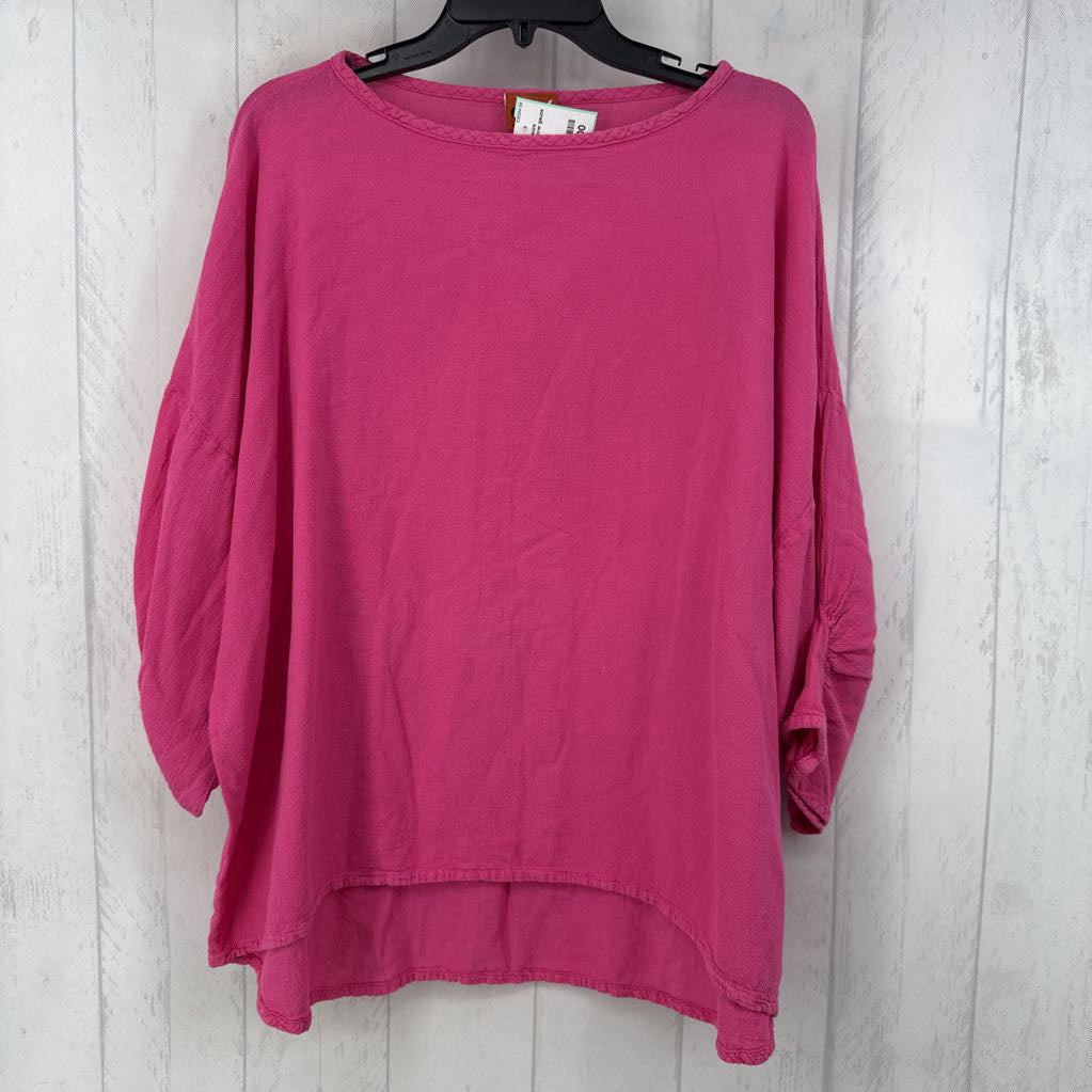 1x s/s hi-low gauze top