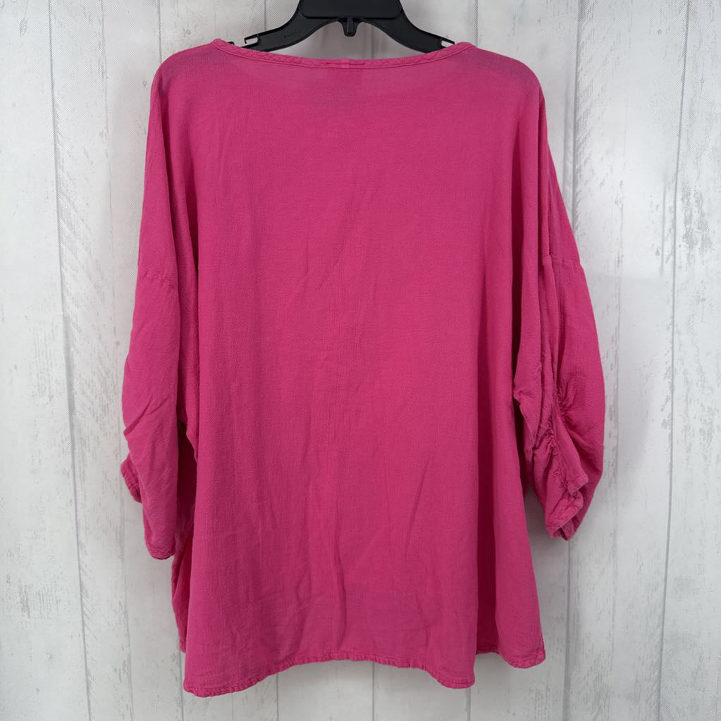 1x s/s hi-low gauze top
