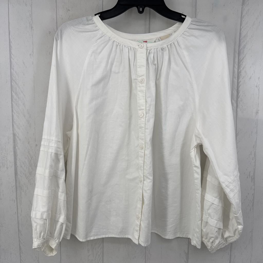 M button down l/s top