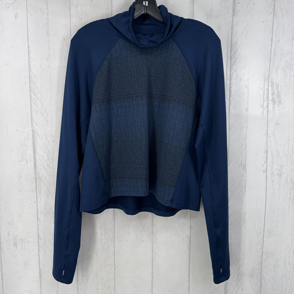 L l/s mock neck crop top