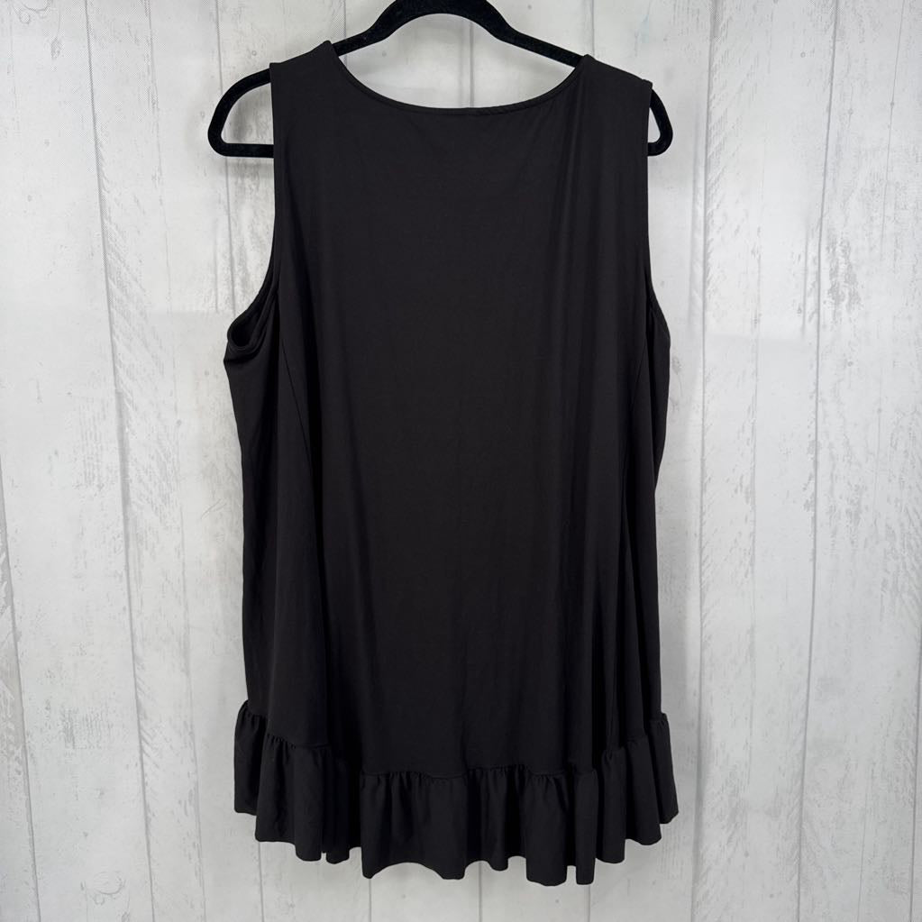2X ruffle hem tank