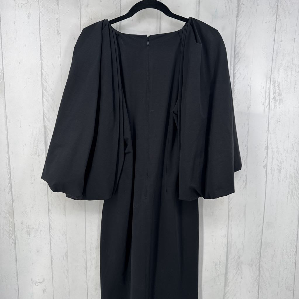 R285 L balloon slv pleated dress
